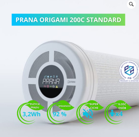 REKUPERATOR PRANA ORIGAMI 200C STANDARD