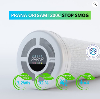 REKUPERATOR PRANA ORIGAMI 200C STOP SMOG- na wymiar Twojej ściany