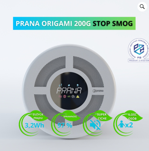 REKUPERATOR PRANA ORIGAMI 200G STOP SMOG- na wymiar grubości Twojej ściany